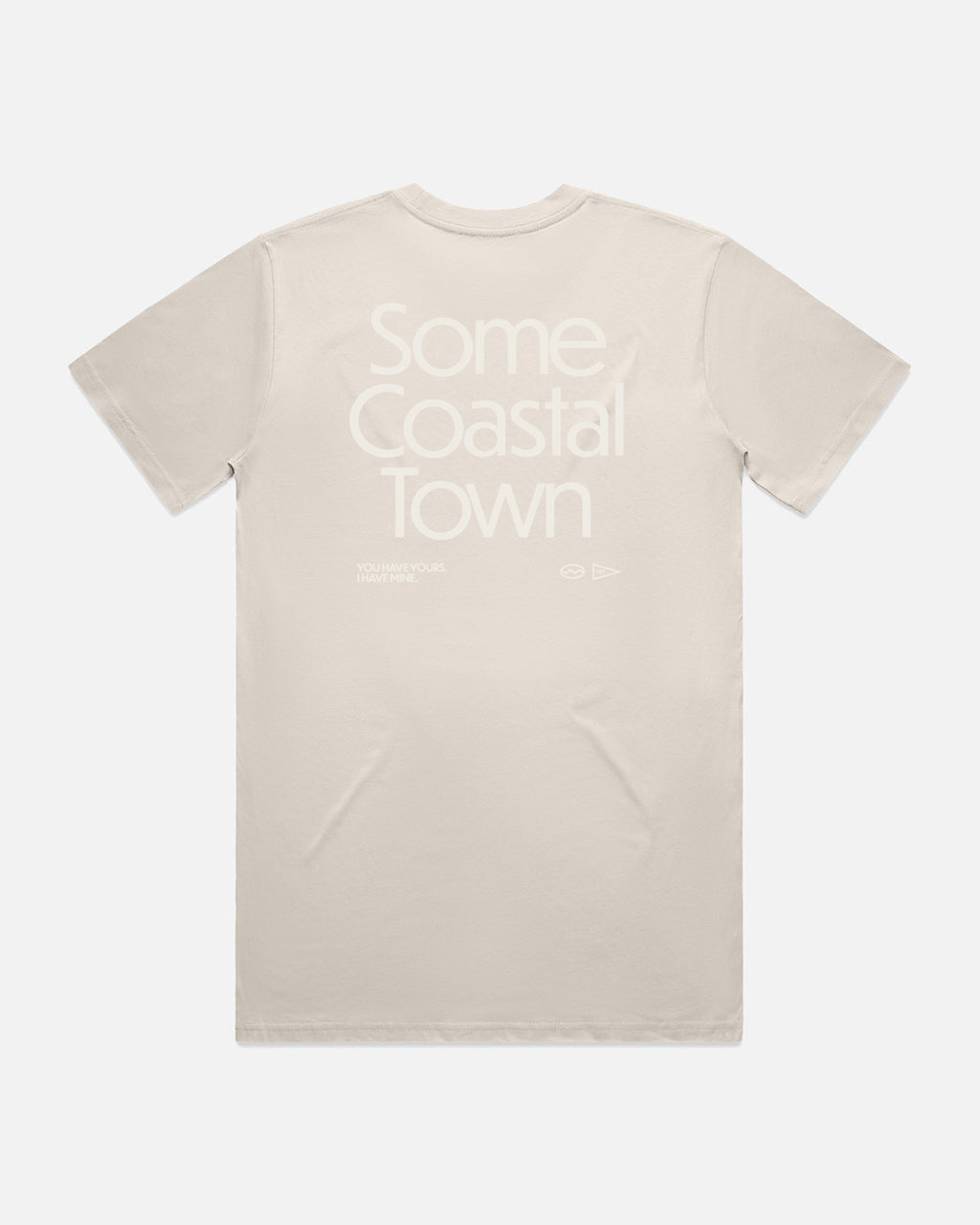 Some Coastal Town Classic sandy heavyweight 100 percent cotton relaxed fit tee - product image 5