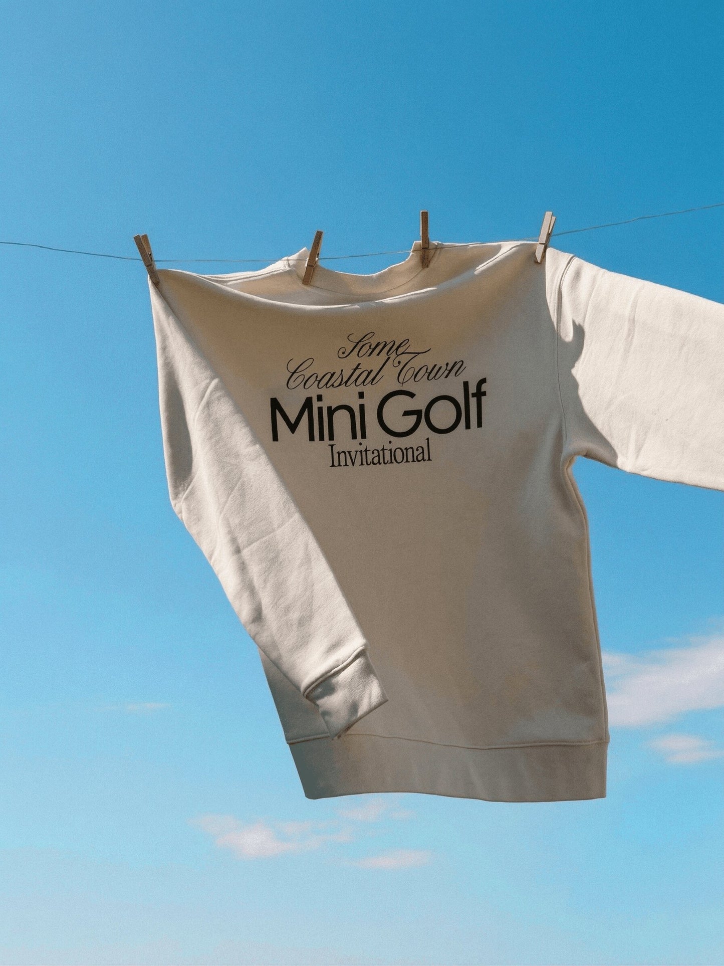 Mini Golf Invitational embroidered seagull flag fleece crewneck sweatshirt - product image 5