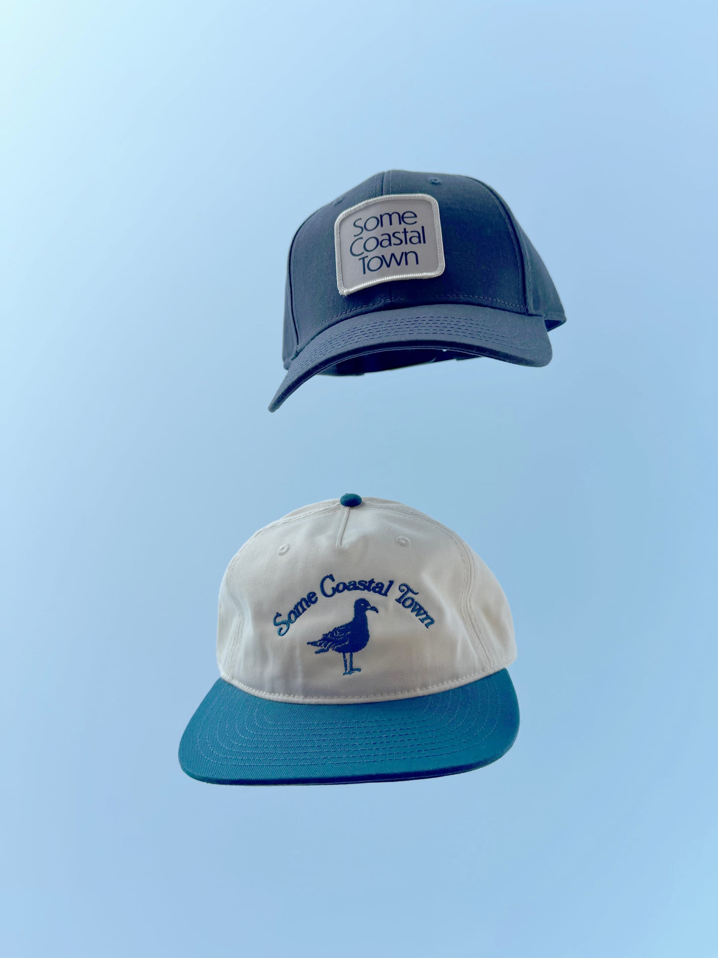 SCT Classic Patch midnight blue mid profile snapback hat with curved brim - product image 5