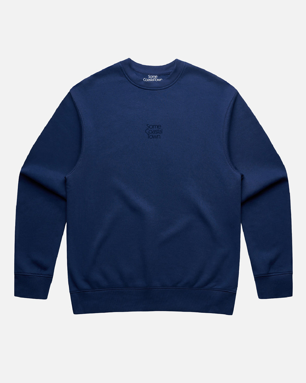 Seagull in the Way embroidered Some Coastal Town fleece crewneck sweatshirt - product image 3