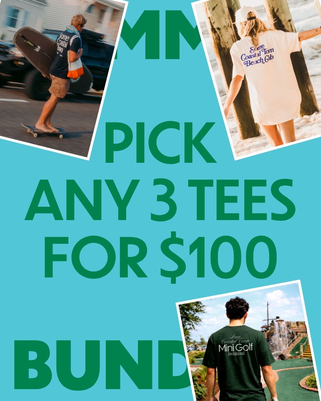 Pick Any 3 Tees for $100 . Value up to $26