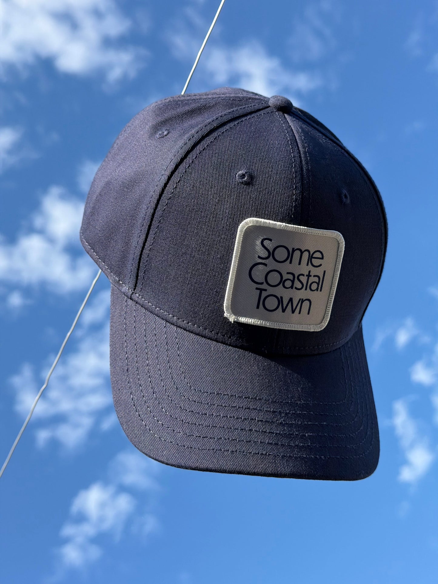 SCT Classic Patch midnight blue mid profile snapback hat with curved brim - product image 3