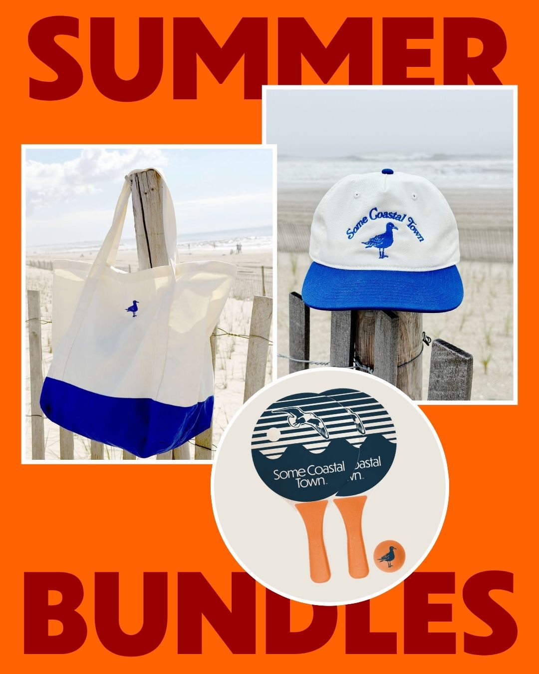 Summer Starter Kit: Oversized Tote + Any Hat comes with Free Paddle Ball Set