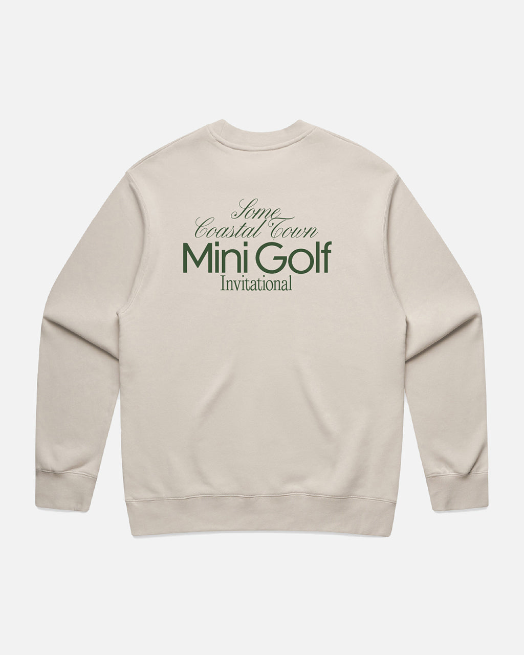 Mini Golf Invitational embroidered seagull flag fleece crewneck sweatshirt - product image 1