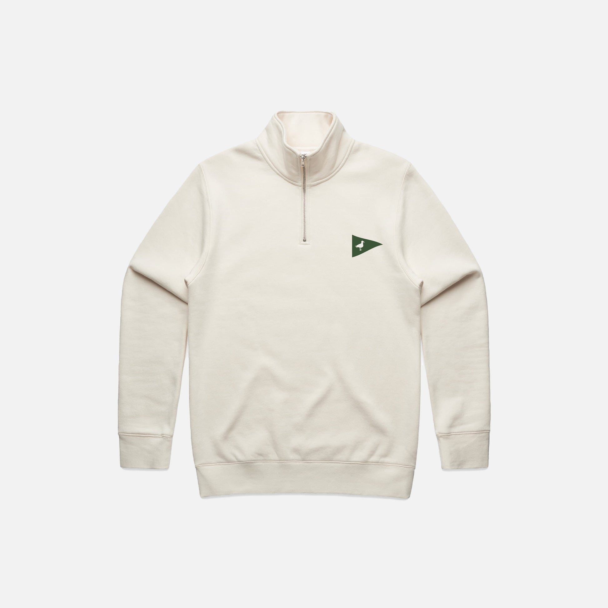Mini Golf Invitational embroidered seagull flag quarter zip fleece pullover - product image 1