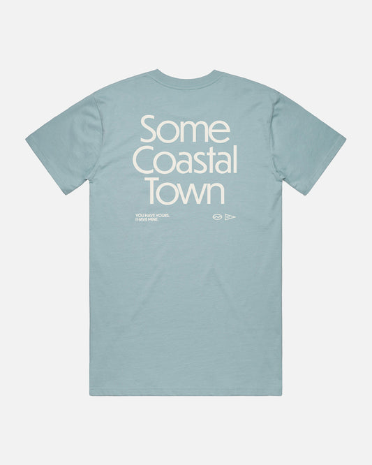 Some Coastal Town Classic sandy heavyweight 100 percent cotton relaxed fit tee - product image 4