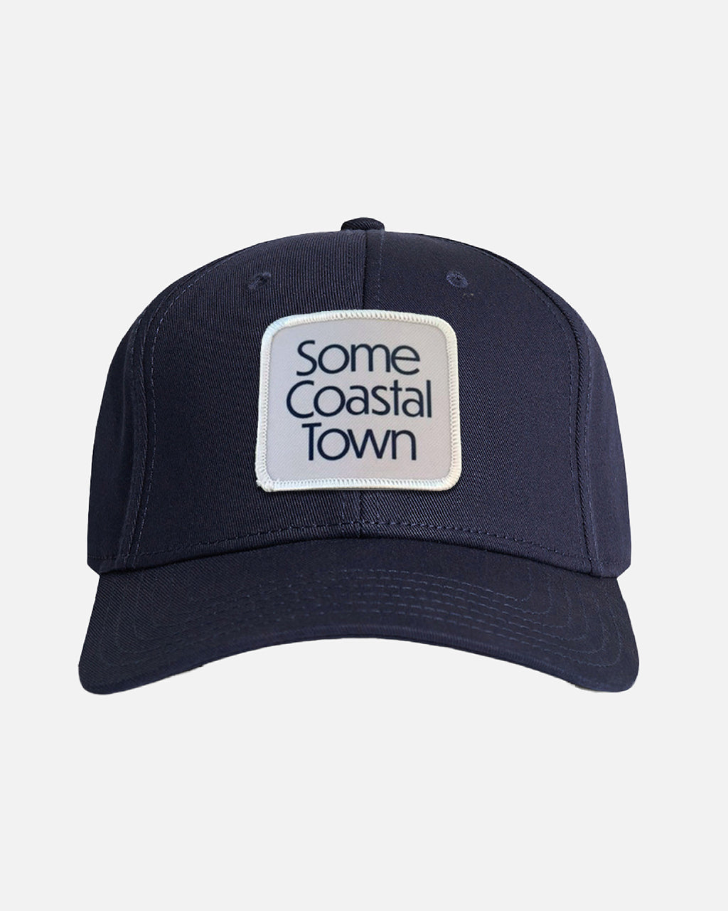 SCT Classic Patch midnight blue mid profile snapback hat with curved brim - product image 1