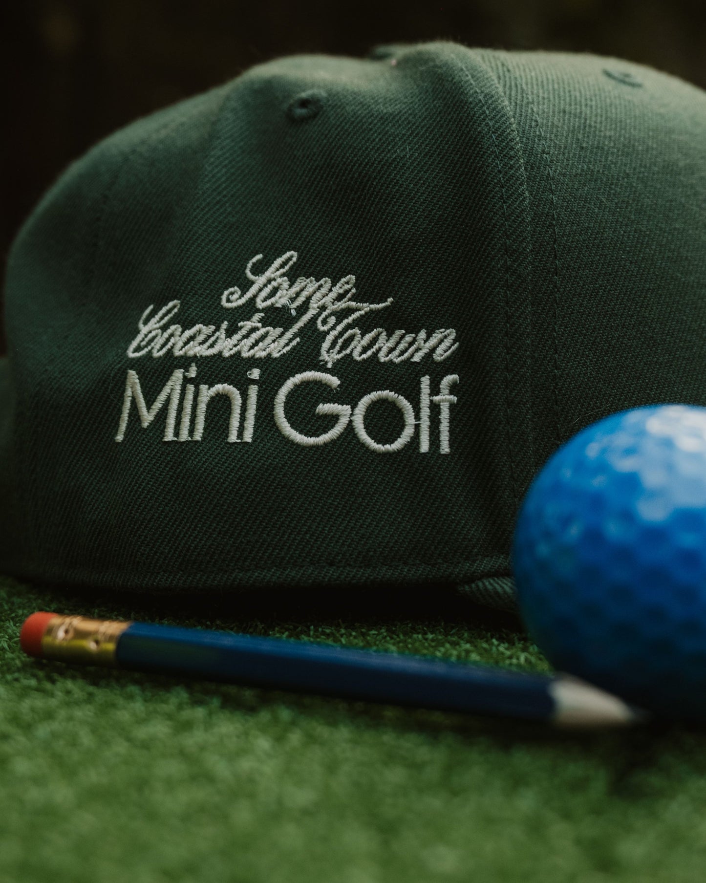 Mini Golf Invitational Structured Snapback Hat - Forest Green