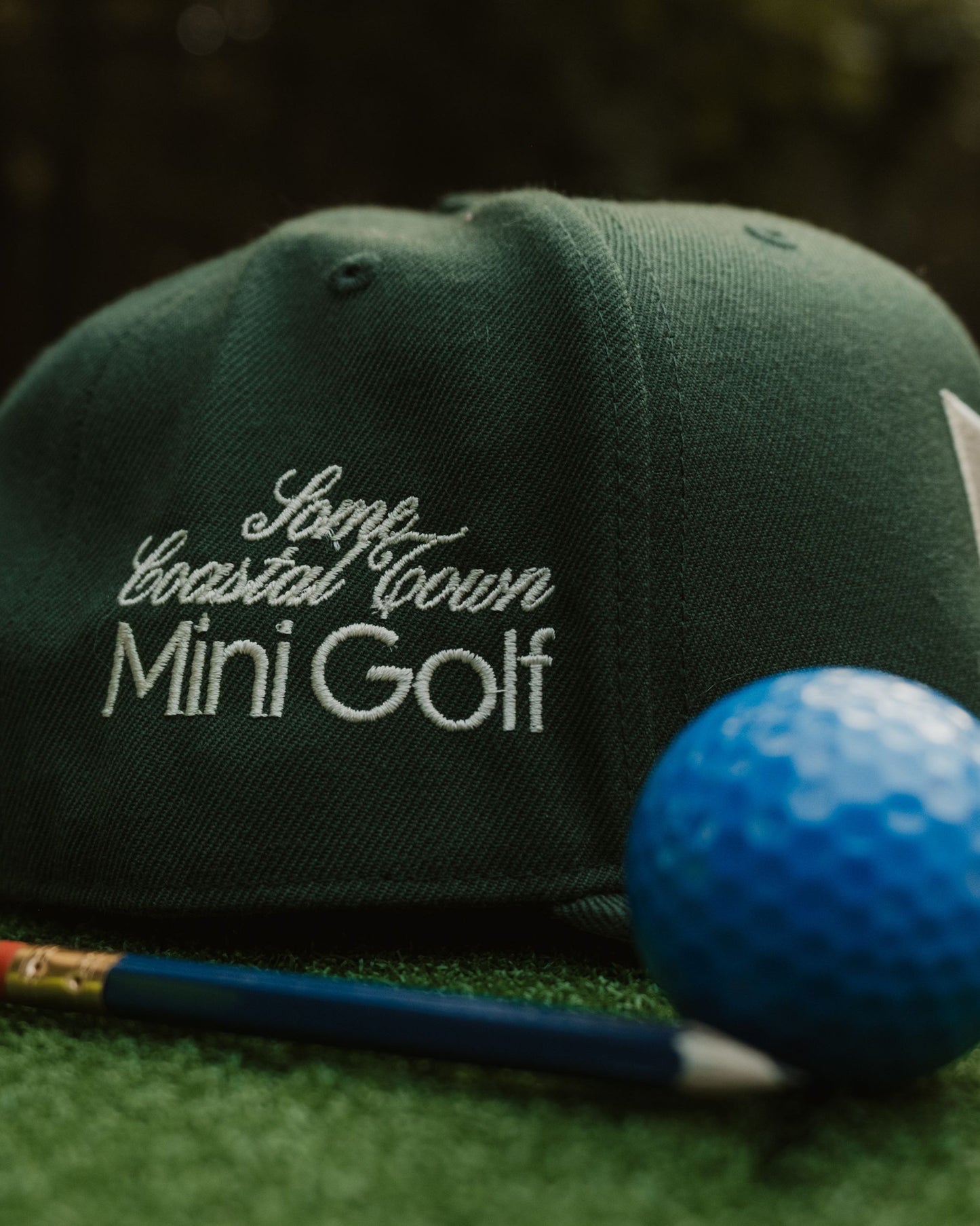 Mini Golf Invitational Structured Snapback Hat - Forest Green