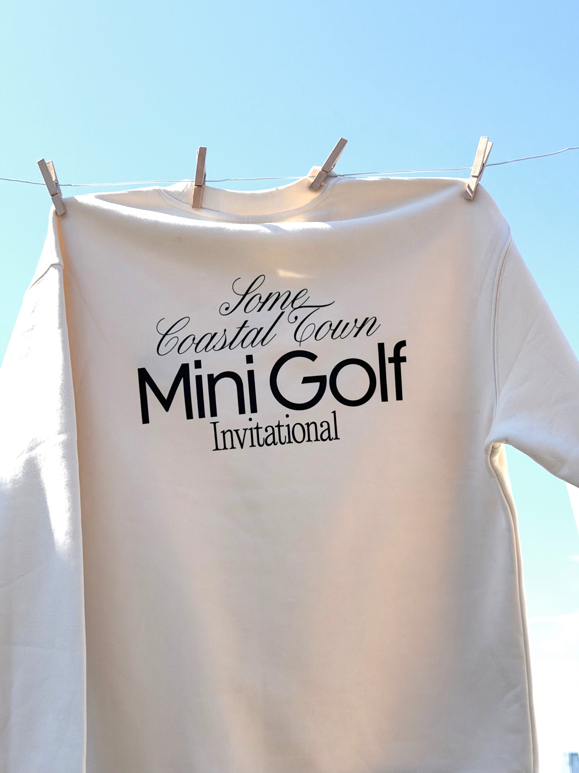 Mini Golf Invitational embroidered seagull flag fleece crewneck sweatshirt - product image 3