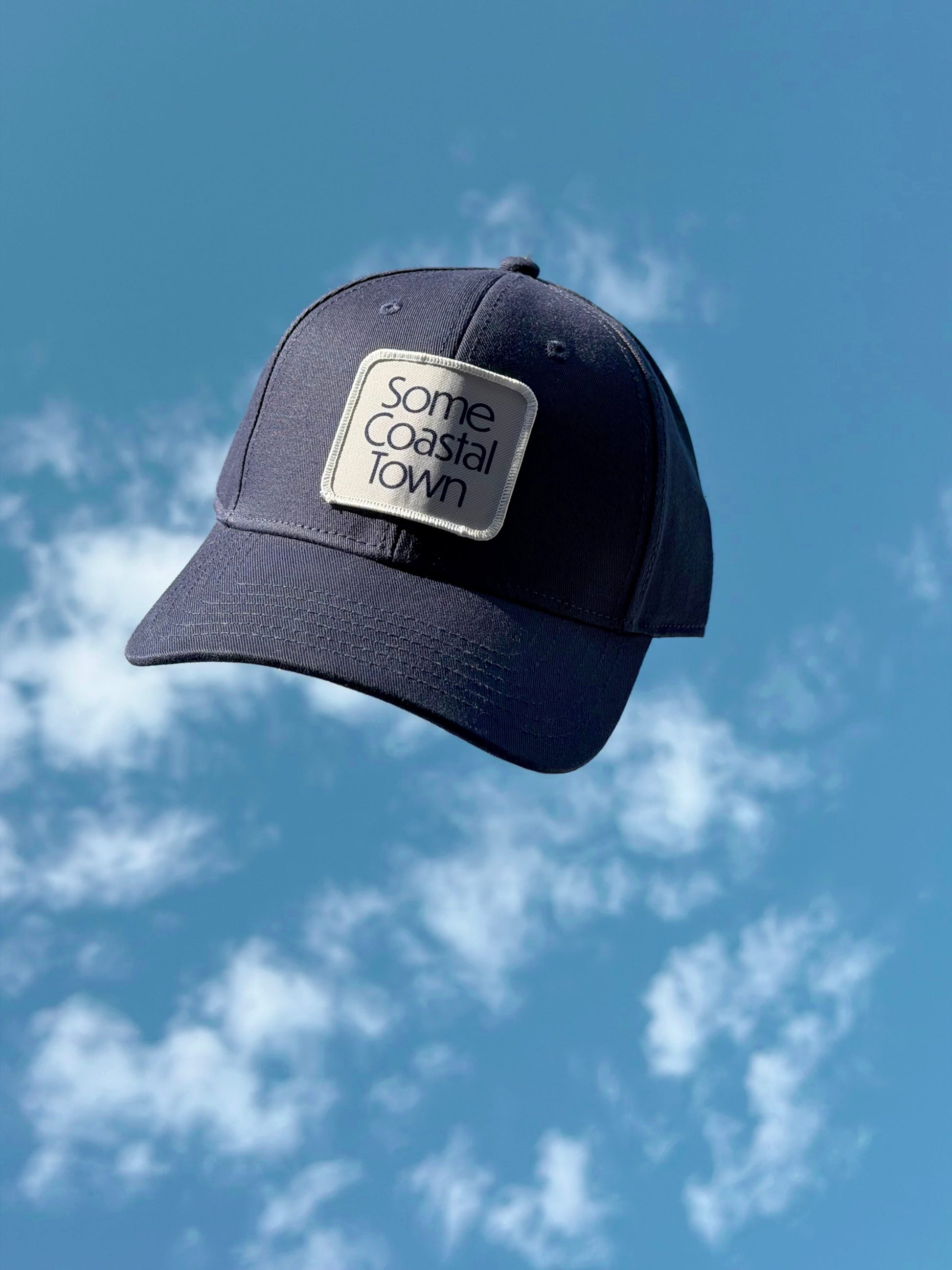 SCT Classic Patch midnight blue mid profile snapback hat with curved brim - product image 2