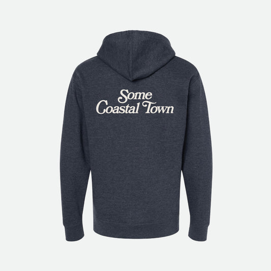 Some Coastal Town Script Zip-Up Hoodie