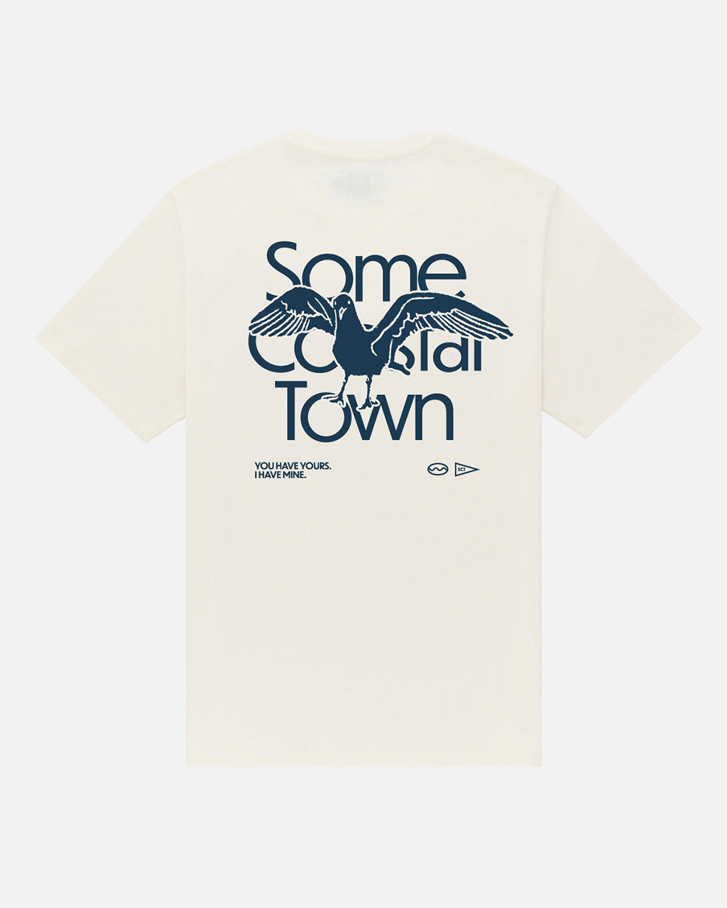 Seagull in the Way 100 percent combed cotton coastal graphic tee - product image 1